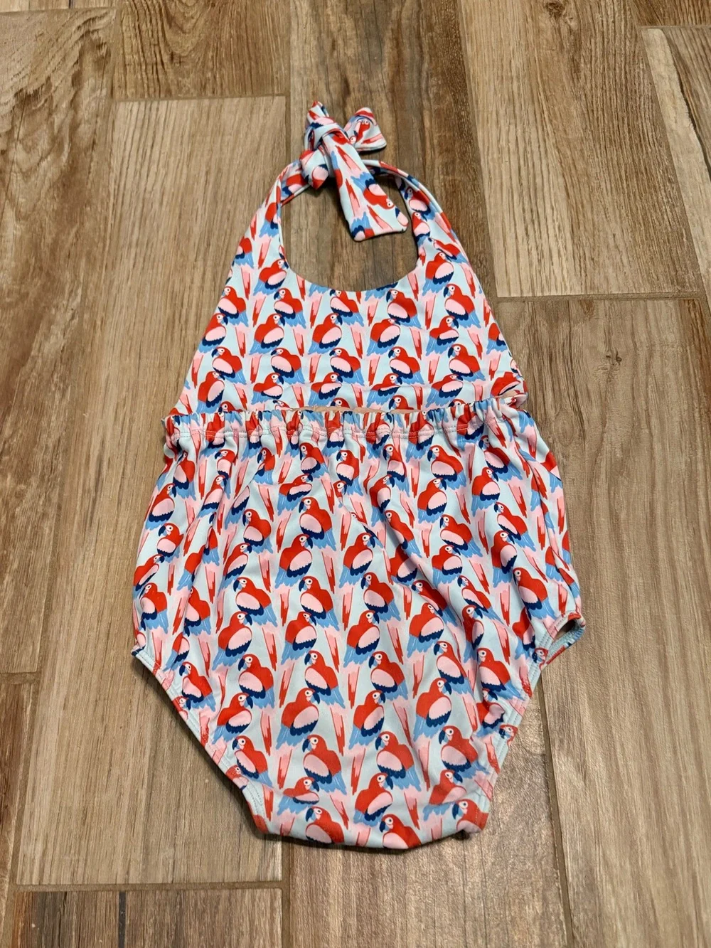 Kortni Jeane Parrots Floral Romper Swimsuit